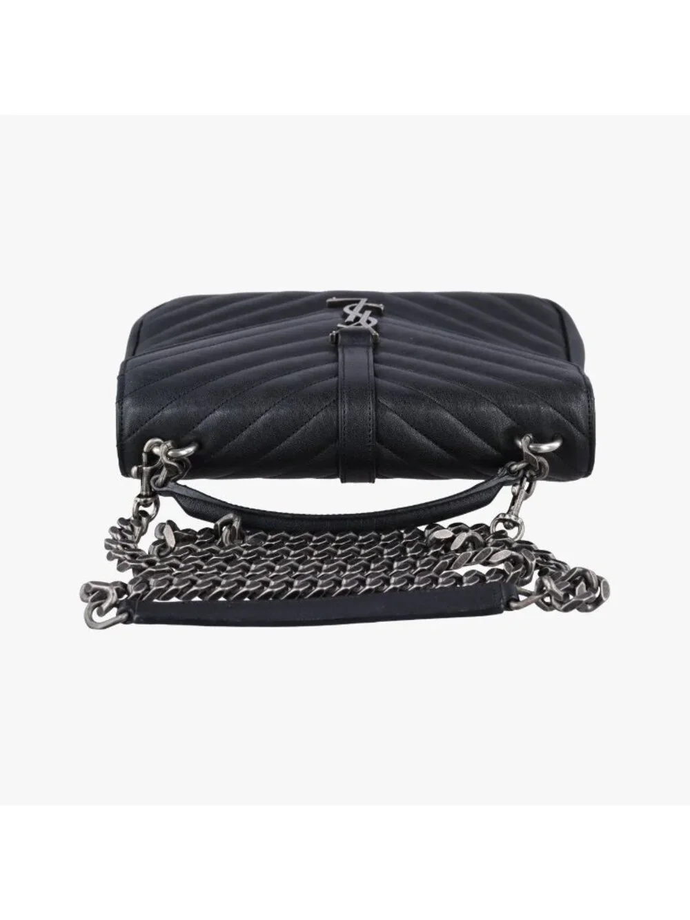 Saint Laurent Carre Black Leather Shoulder Bag